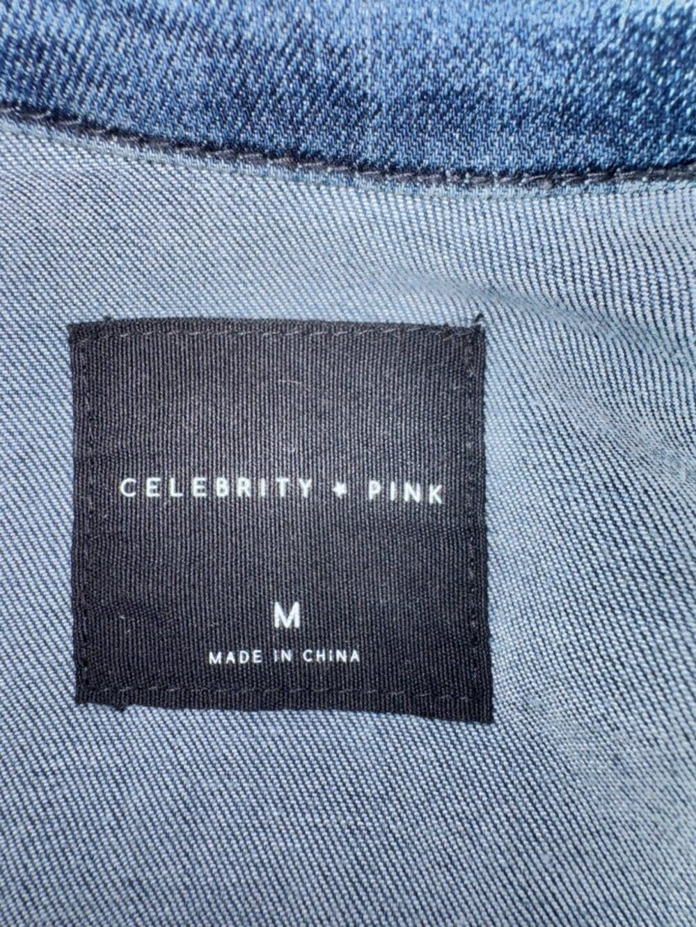 Celebrity Pink Stretch Denim Jean Jacket Medium | Faded Wash - Picture 4 of 11